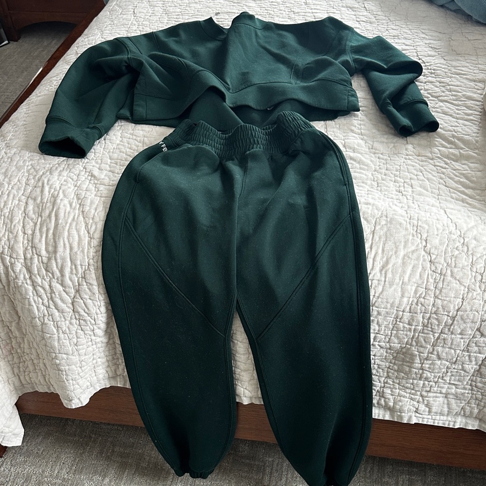 Matching jogger set with cropped sweatshirt